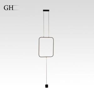 GH - P23832 LED - علاقي مودرن اطار هندسي مربع  اسود اصفر 33 واط